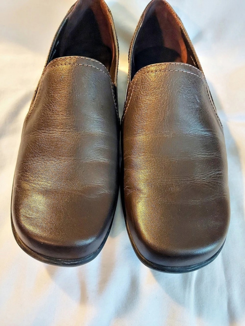 Rockport Men’s Edge Hill 2 Leather Double Gore Slip-On Comfort Shoes Brown 9W